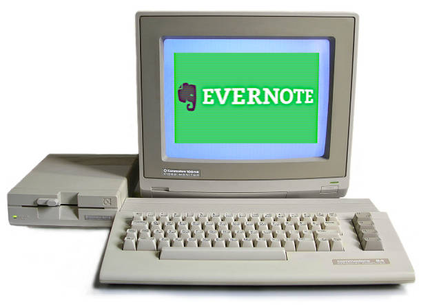 Commodore Text Transfer to Evernote