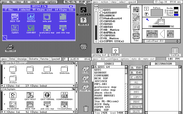 Exploring Commodore GEOS Desktop Options