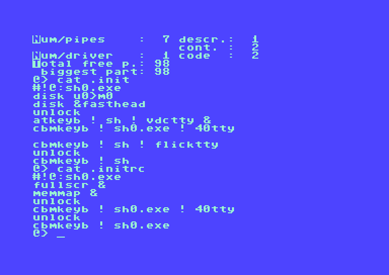 LUnix: Multitasking OS for the C64, C128, and the Atari 8-bit Computers