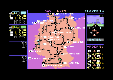 Spediteur: An exciting business simulation game for the Commodore 64